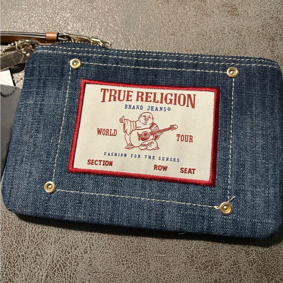 True Religion Other - True Religion Denim coin pouch with Red Patch